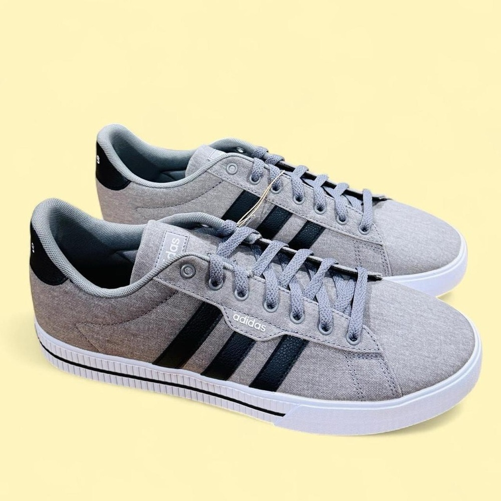 Adidas Gray and Black Sneakers Classic Design Daily 3.0